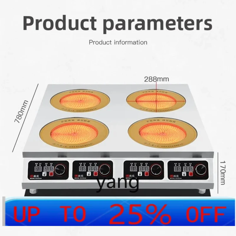 

Коммерческая электрическая керамическая плита lCX с несколькими конфорками, высокомощная четырехконфорочная плита для мала-танга