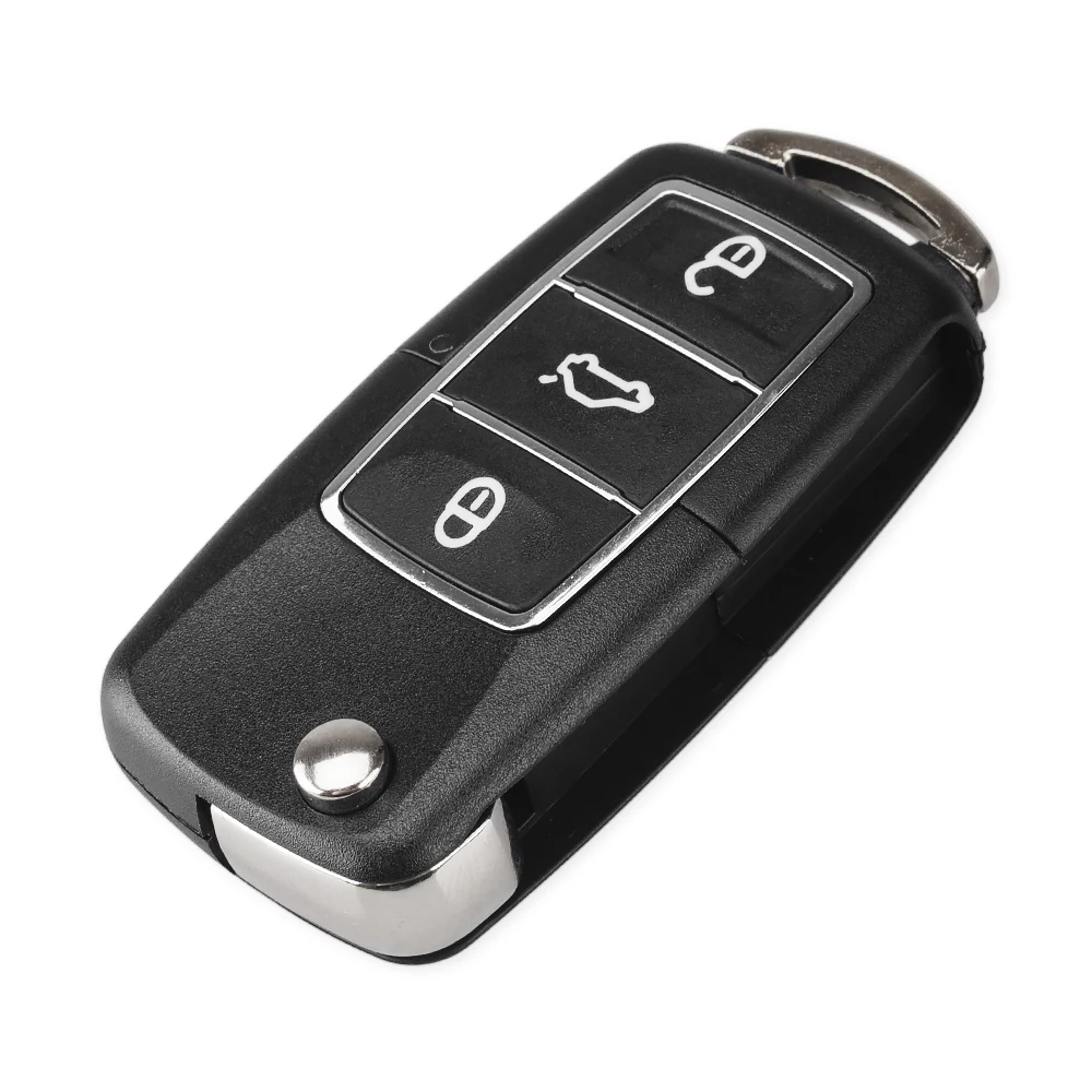 Dandkey 3 Buttons Car Key Shell  Flip Car Key Shell For VW Volkswagen Golf Bora Polo Passat Toledo SEAT Leon Skoda Octavia Case