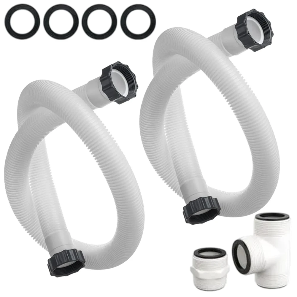 

Above Ground Pool Pool Filter Pump Adapter Swimming Pool Setup Flexible Polyethylene Material 1.5 Inch Diameter Hose