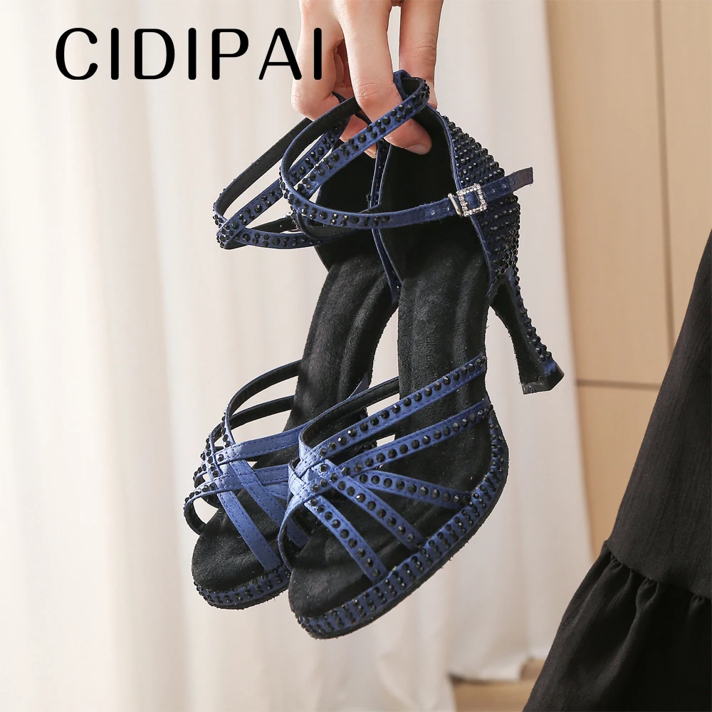 CIDIPAI – chaussures de danse à plateforme en Satin marron, talons de salle de bal pour femmes, sandales de mariage à semelle souple