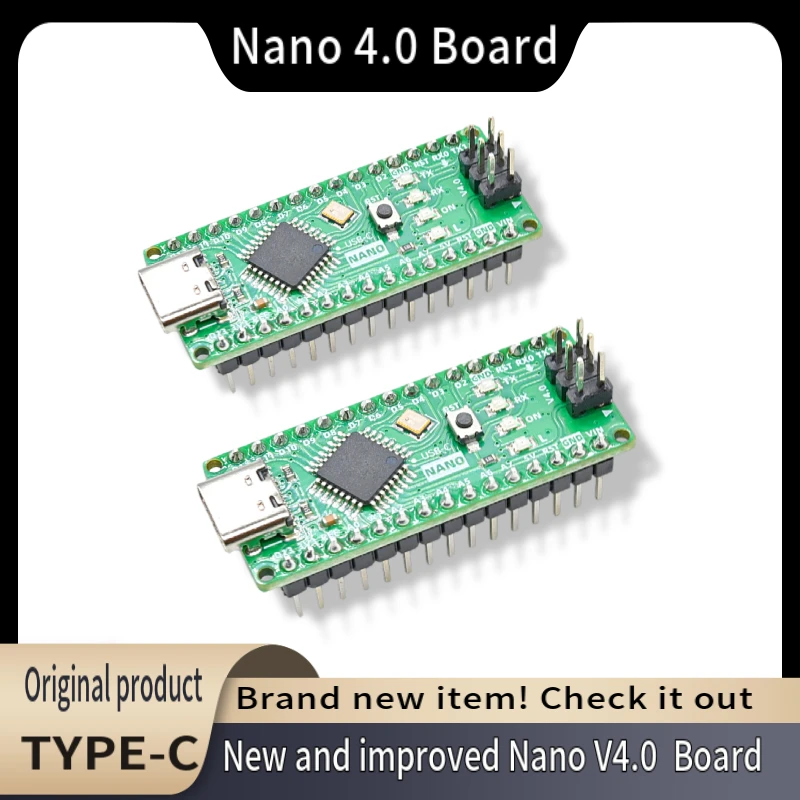 

Type-C New Nano 4.0 Board (Compatible Arduino Nano 3.x) USB C Welded board ATmega328P for Arduino IDE A00050-H