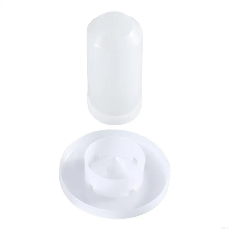 B0KC Chicken Poultry Transparent Design Feed Bucket Outdoor Practical Bird Feeder