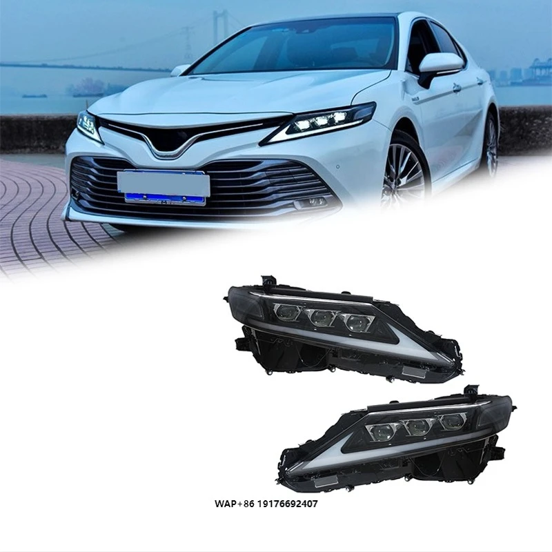 

FT Car Lights forToyota 8th Gen Camry Headlights 2018-2023 LED Projetor Headlamp Daytime Running Light Automotive Accessories