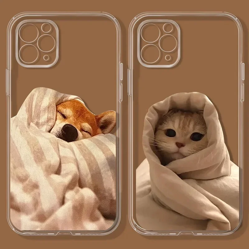 Lustige Cartoon-Hunde- und Katzen-Handyhülle für Samsung Galaxy S26 S23 S22 S24 S25 Plus Ultra Stoßfeste Schutzhülle S26+ S25+ S23+ S22+ S24+