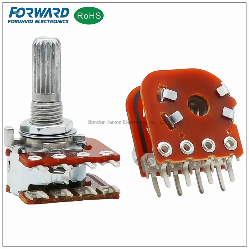 Taiwan-made Fuhua B50K dual-channel B503 step-up high-end audio power amplifier volume potentiometer with 20mm knob