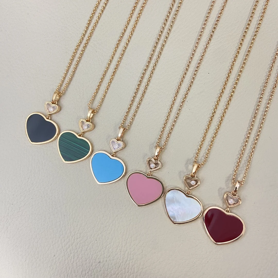 

2026 High-Quality Fashion Classic Luxury White Agate Heart Necklace for Daily Wearing