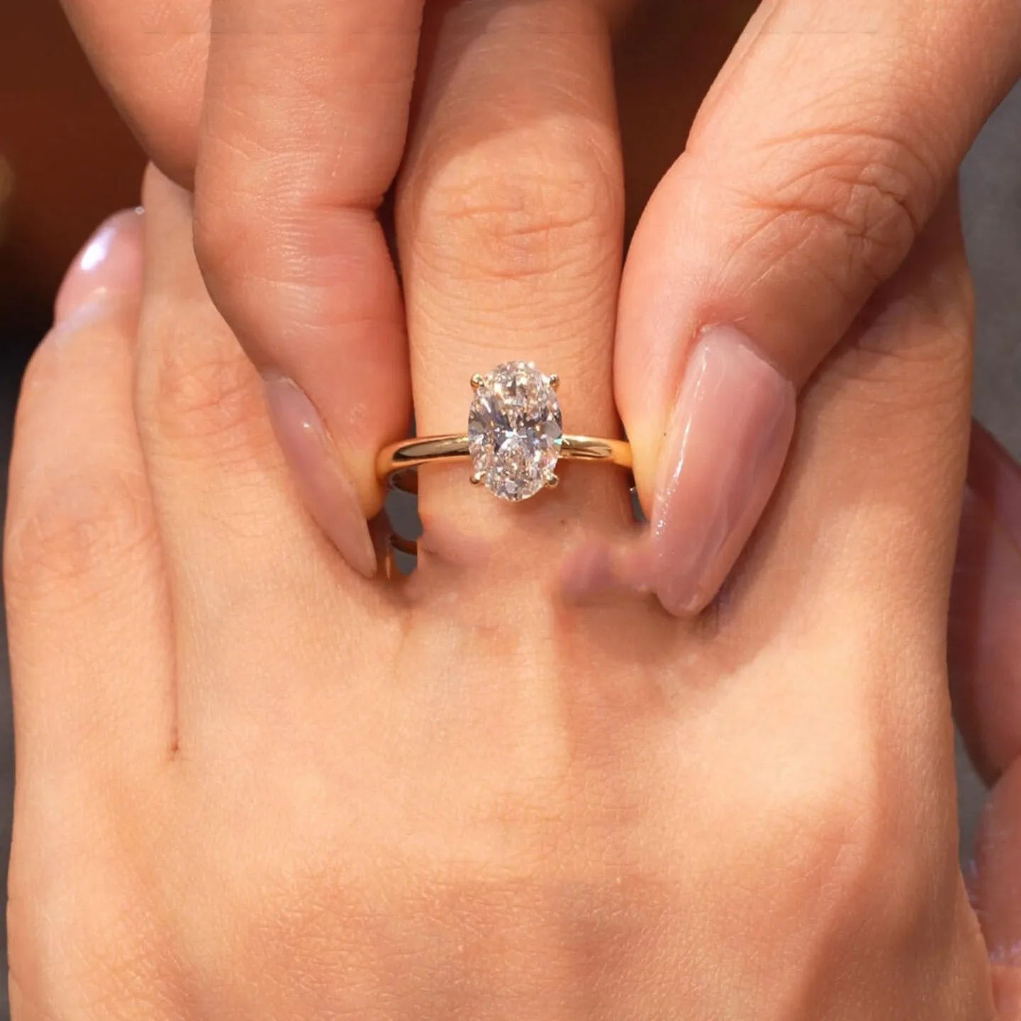 Hot selling oval cubic zirconia ring, women's gold-plated zirconia ring, engagement commitment ring, jewelrys