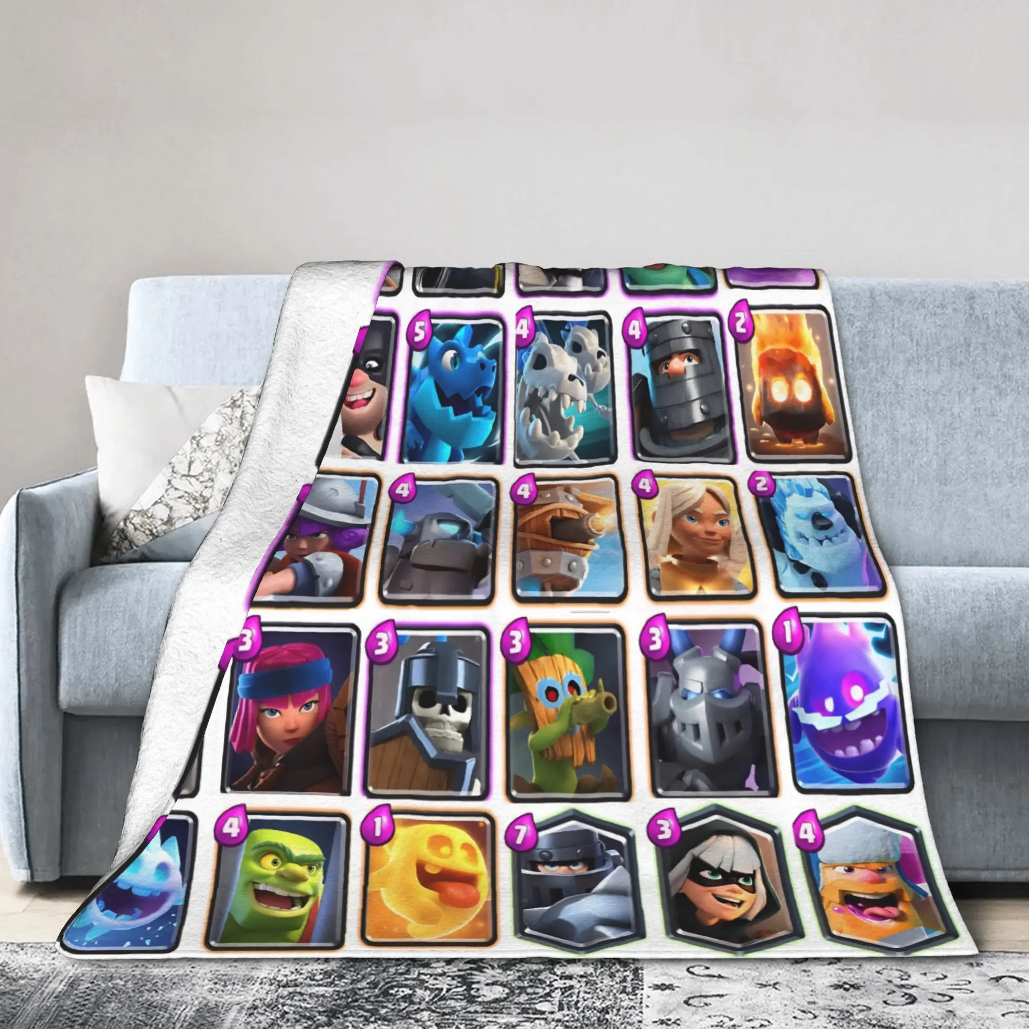 بطانية لعبة Clashes Royaleds، بطانية رمي دافئة رائعة للمنزل في الخريف/الشتاء