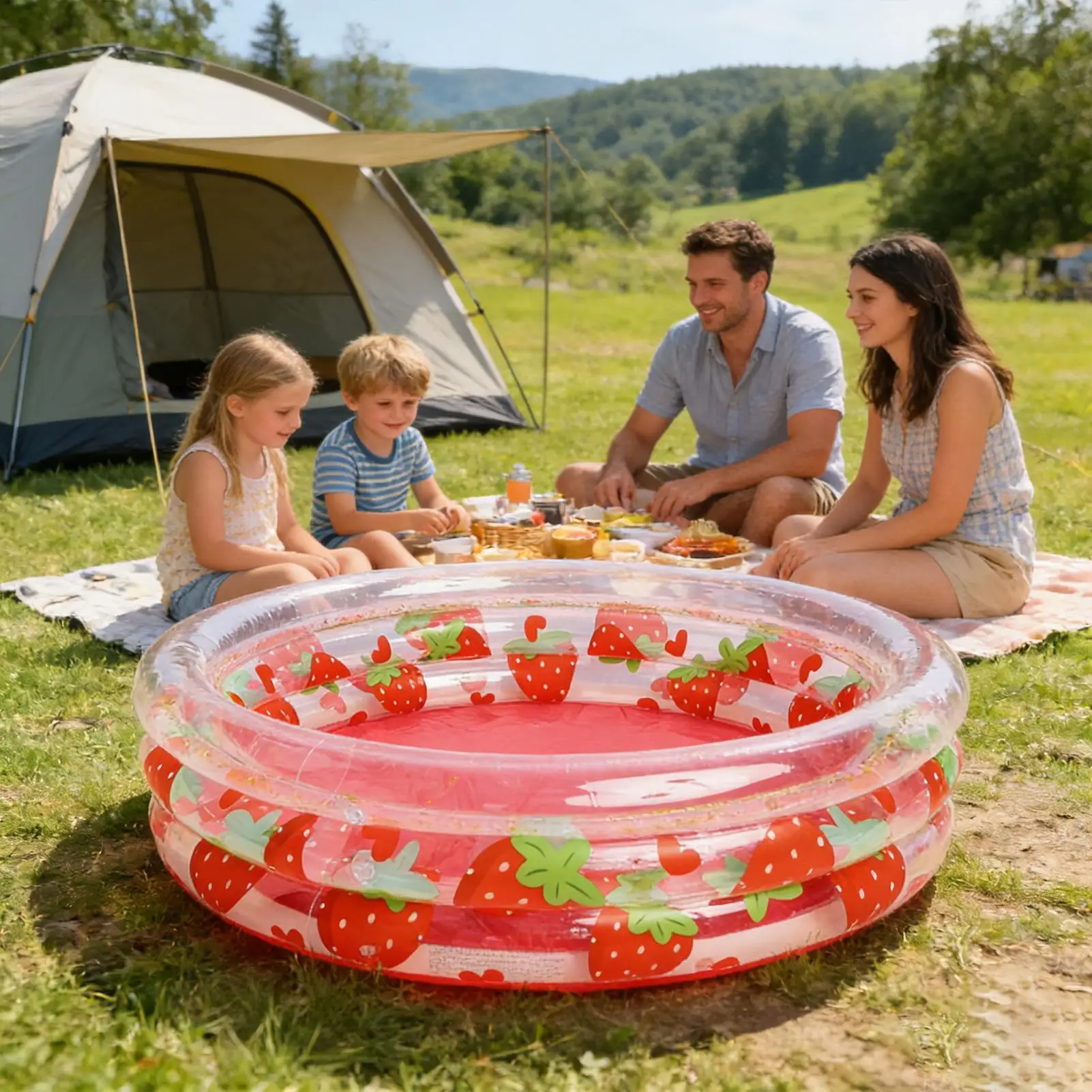Kids Pool PVC Inflatable Round Water Game Play Center Kid Swimming Pool For Kid Boys Girls Children Outdoor Garden Backyard