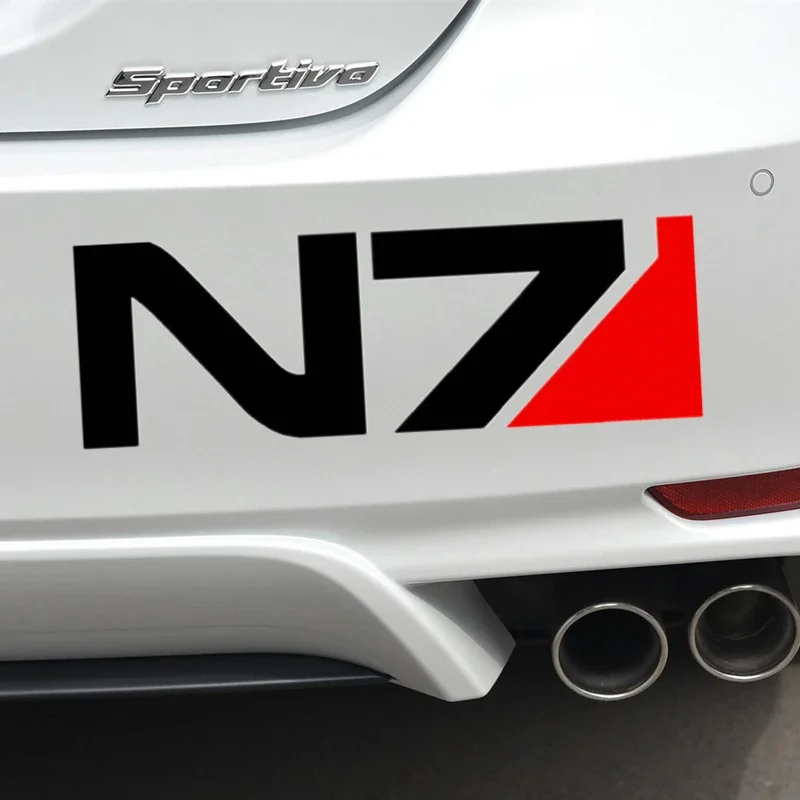 Car Stickers MASS EFFECT N7 Reflective Decals For Trunk Windshield Bumper Motorcycle Computer Case Tablet Notebook Ipad D40
