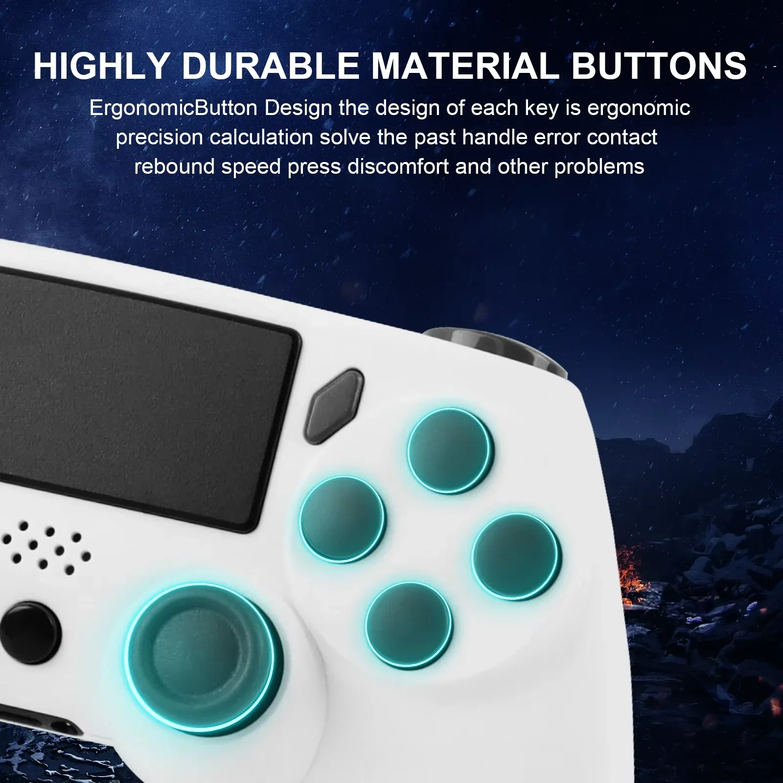 P47 Bluetooth Controller Dual Vibration Wireless Gamepad Built-in 600mAh Lithium Battery For PS4 Game Console PS3 PC