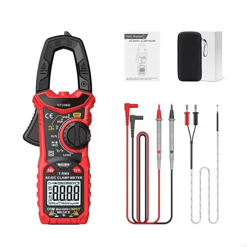 

R1WD HT206D Advanced Clamp Meter for Comprehensive Electrical Diagnostics with Bag