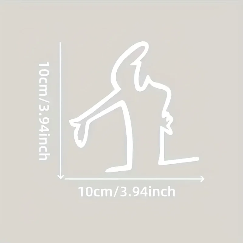 1pc Creative Action Pose Design Vinyl Sticker - Waterproof Reflective Car Motorcycle Decoration