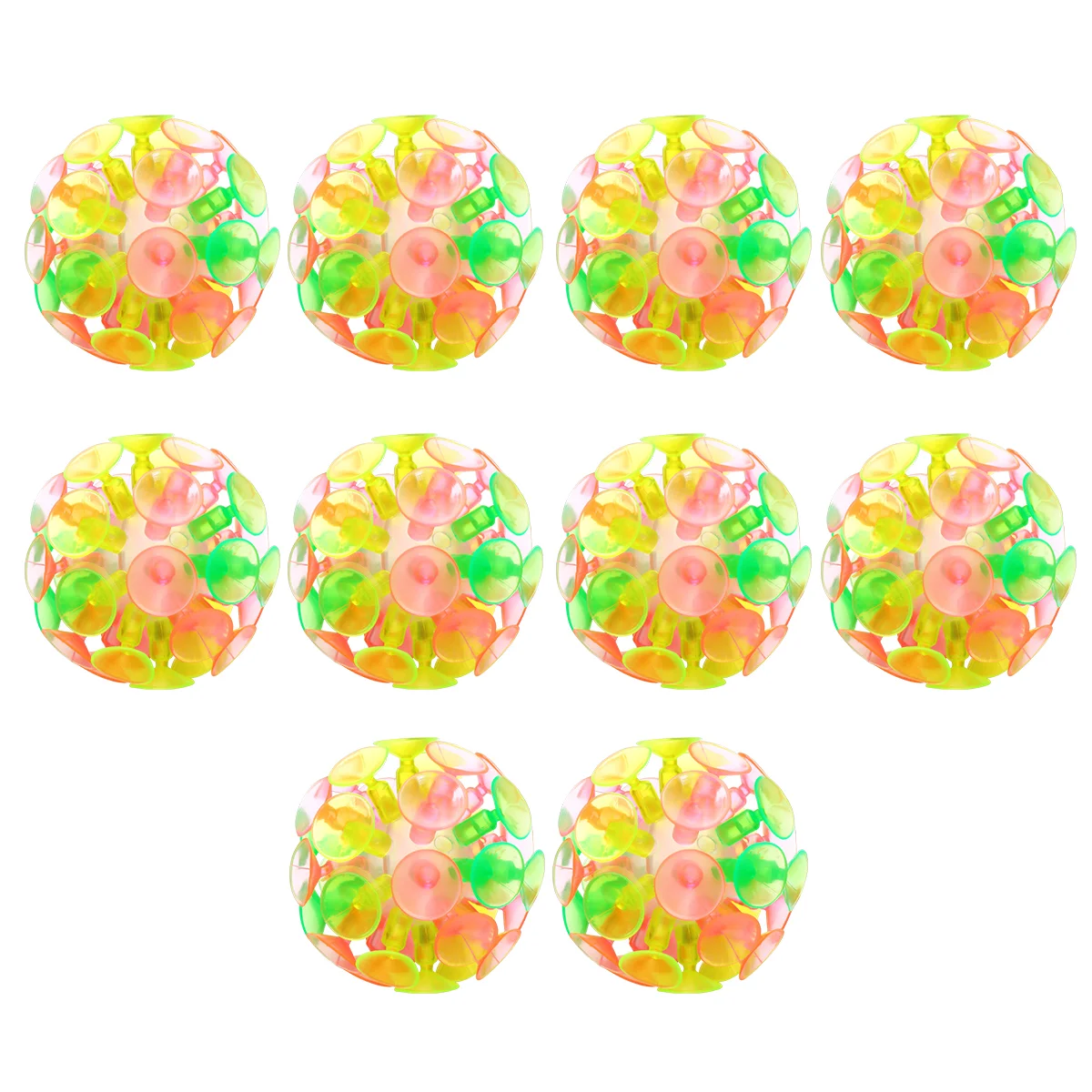 

10 Pcs Fun Bounce Ball Suction Toy Cup Balls Sucker for Children Parent-child PVC Cup Creative Kids Toys