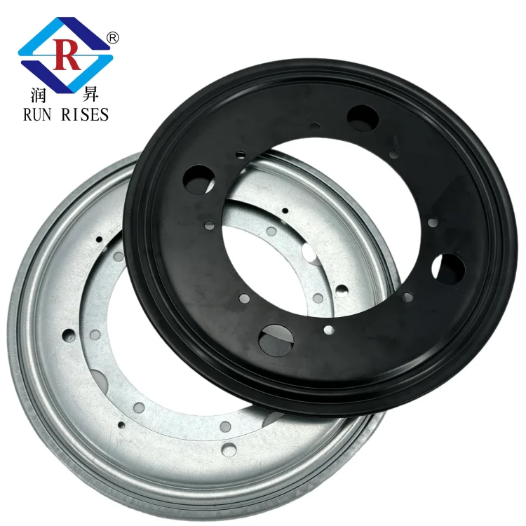 

A25 9-Inch Black And White Galvanised Metal Turntable Steel Swivel Plate Square Lazy Susan For Kitchen And Bedroom Dining RoomsA