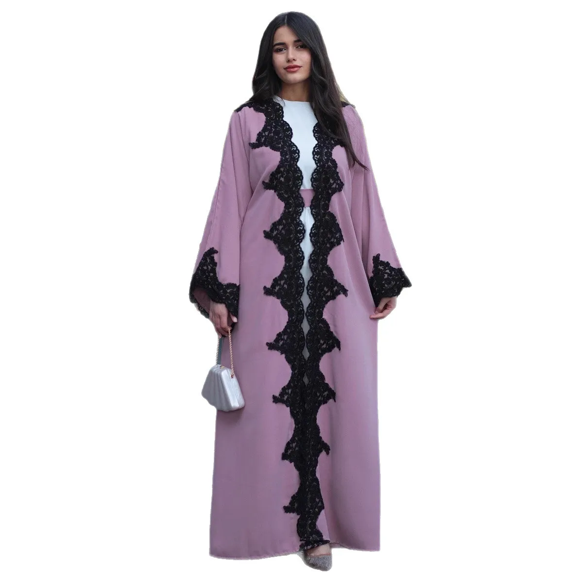 

Кружевной халат Amazon, Ближний Восток, Дубай, Саудовский женский кардиган Абая, длинное платье, Турция cw49012