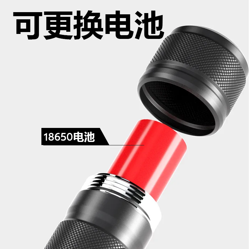 Linterna telescópica de carga rápida, linterna de aleación de aluminio Xhp40