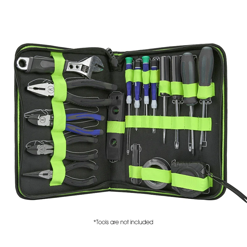 Jakah 1680D Tool Bag Waterproof Portable Technician Electrician Bag Network Organizer Kit Repair Easy Carrying Tool Bag