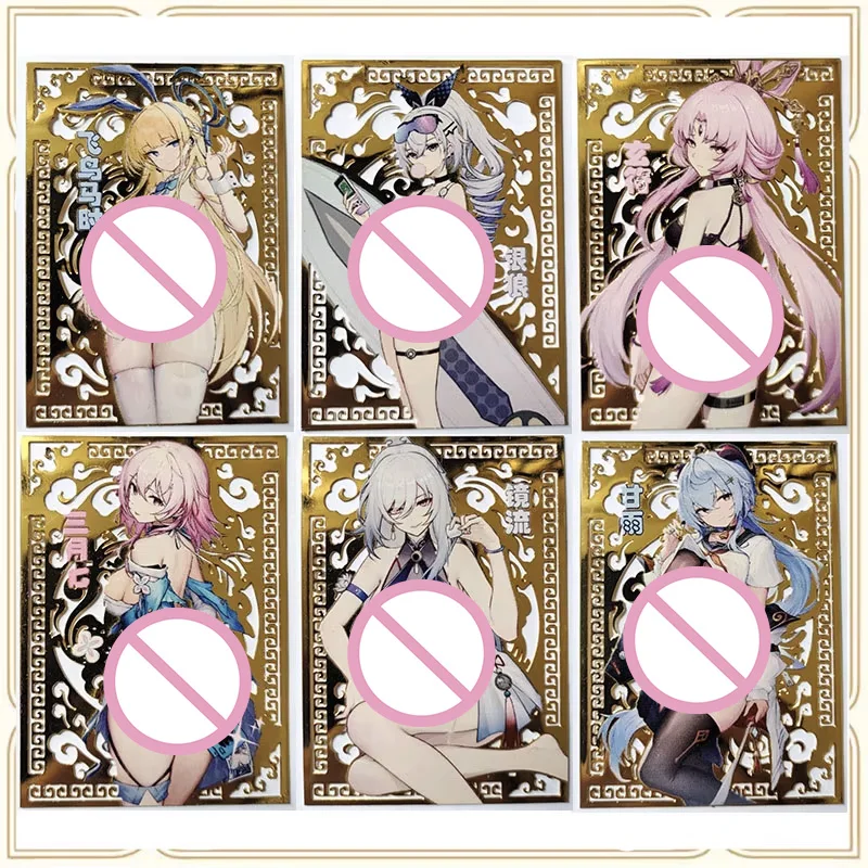 

Anime Goddess Story Metal Card Silver Wolf March 7th Jingliu Sexy Collection Card Boy Toy Christmas Birthday Gift