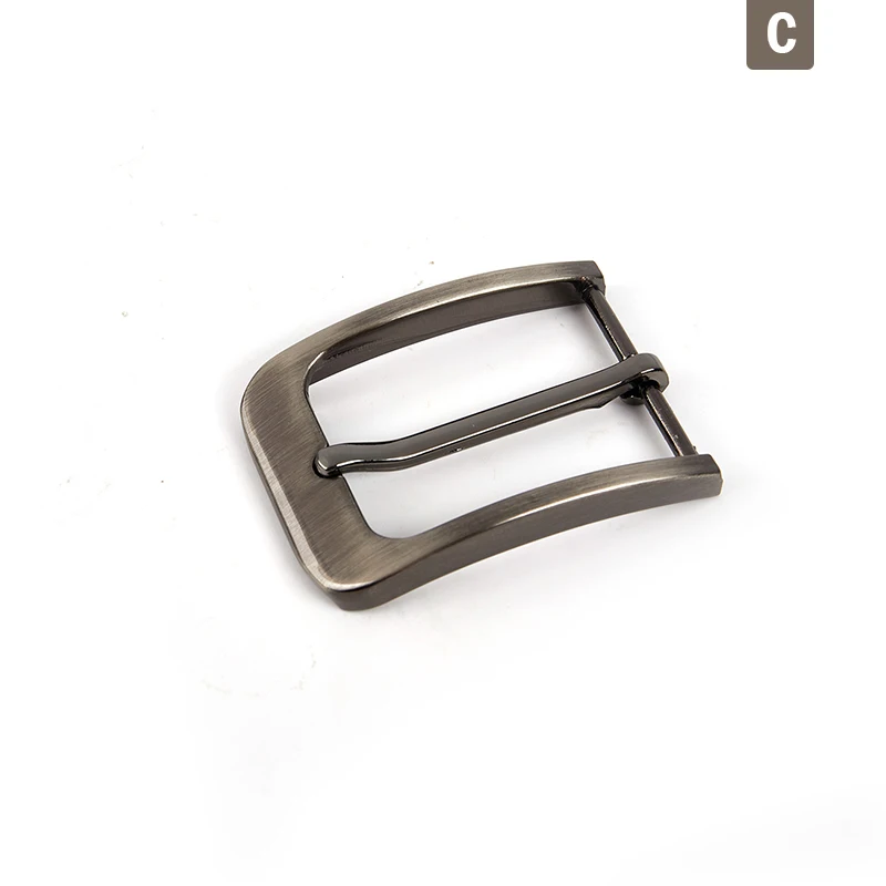 1pcs 40mm Metal Brushed Belt Buckle Men End Bar Heel bar Single Pin Belt Half Buckle Leather Craft Belt Strapp Webbing