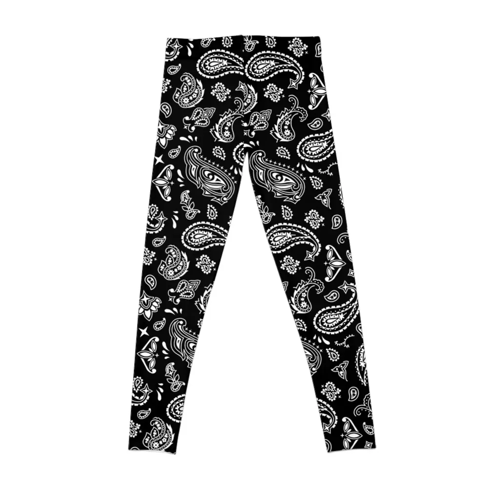 Classic Black OG Handkerchief Paisley Bandana Pattern Leggings Women's pants Fitness's gym clothes Womens Leggings