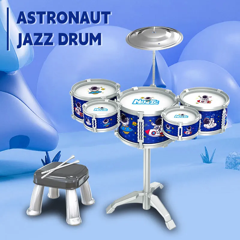 مجموعة طبلة للأطفال، مجموعة طبلة مكونة من 8 قطع للأطفال الصغار من سن 1 إلى 3 سنوات، ألعاب آلات موسيقية للأطفال المبتدئين هدايا للأولاد والبنات