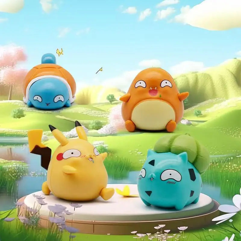 

Funny Pokemon Pikachu Squirtle Dolls Charmander Anime Action Figure Toy Car Desk Q Figurals Merchandise Decoration Birthday Gift