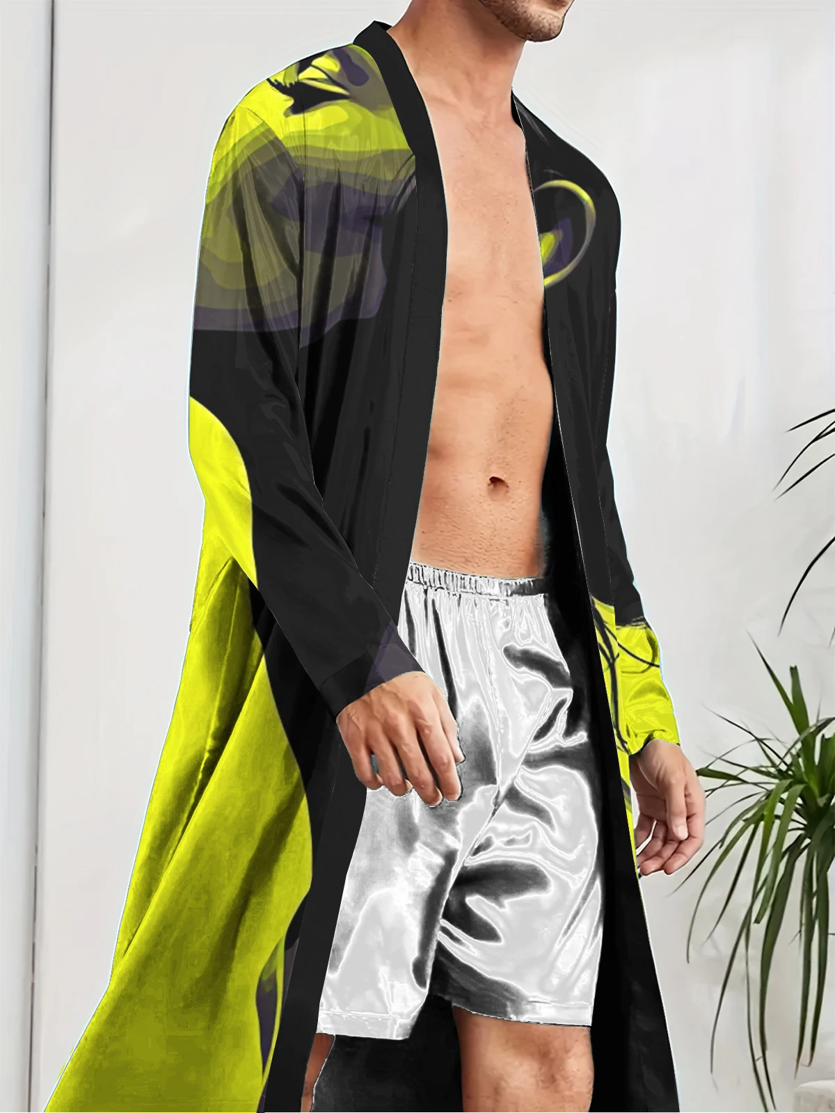 1pcs Men's Robes 2026 Spring/Summer Sleepwear sleepwear dressing gown Bathrobe Breathable bath robe Graphic 3D Printed
