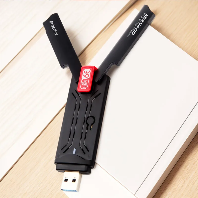 5400 Мбит/с WiFi 6E USB WiFi Dongle USB3.0 WiFi-адаптер 2,4G/5G/6GHz Антенна для быстрой сетевой карты MU-MIMO Plug and Play для Win 10/11