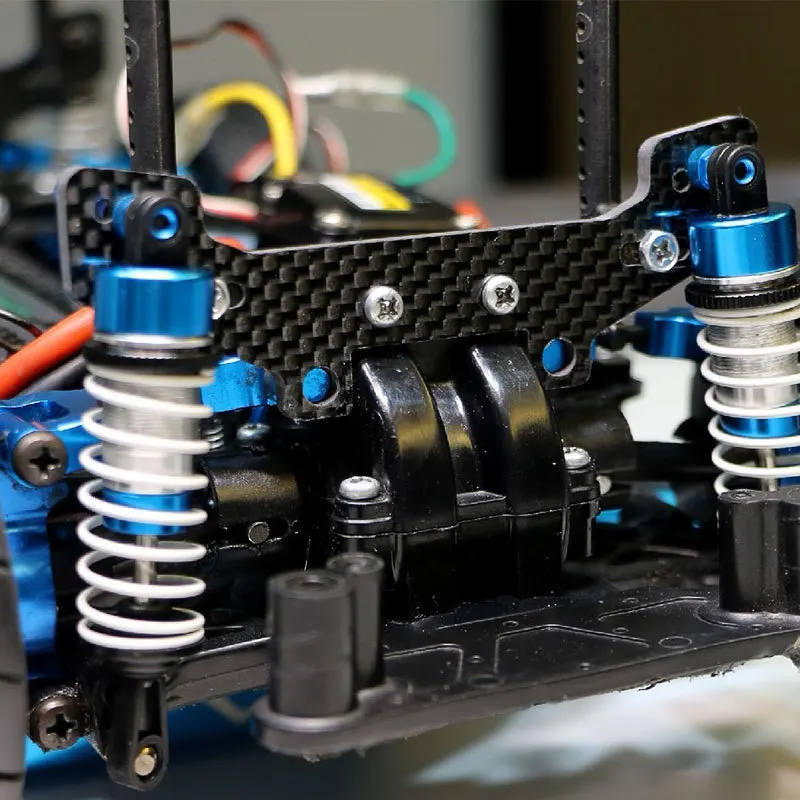 คาร์บอนไฟเบอร์ด้านหน้าและด้านหลัง Shock Tower สําหรับ Tamiya TT02 TT02R 1/10 RC รถอะไหล่อัพเกรดอุปกรณ์เสริม