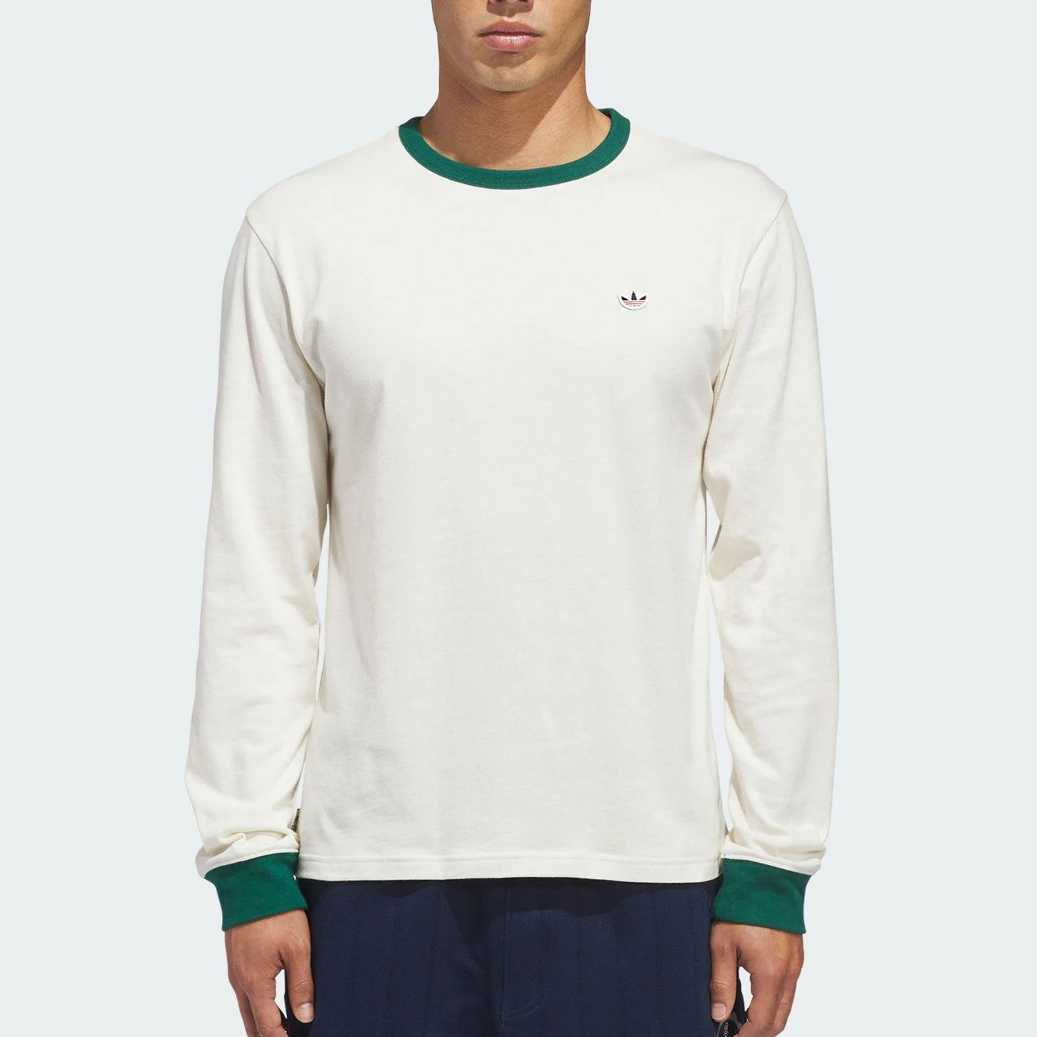 

Оригинальный мужской и женский пуловер Adidas Trefoil с круглым вырезом, спортивная рубашка с длинными рукавами JM7456