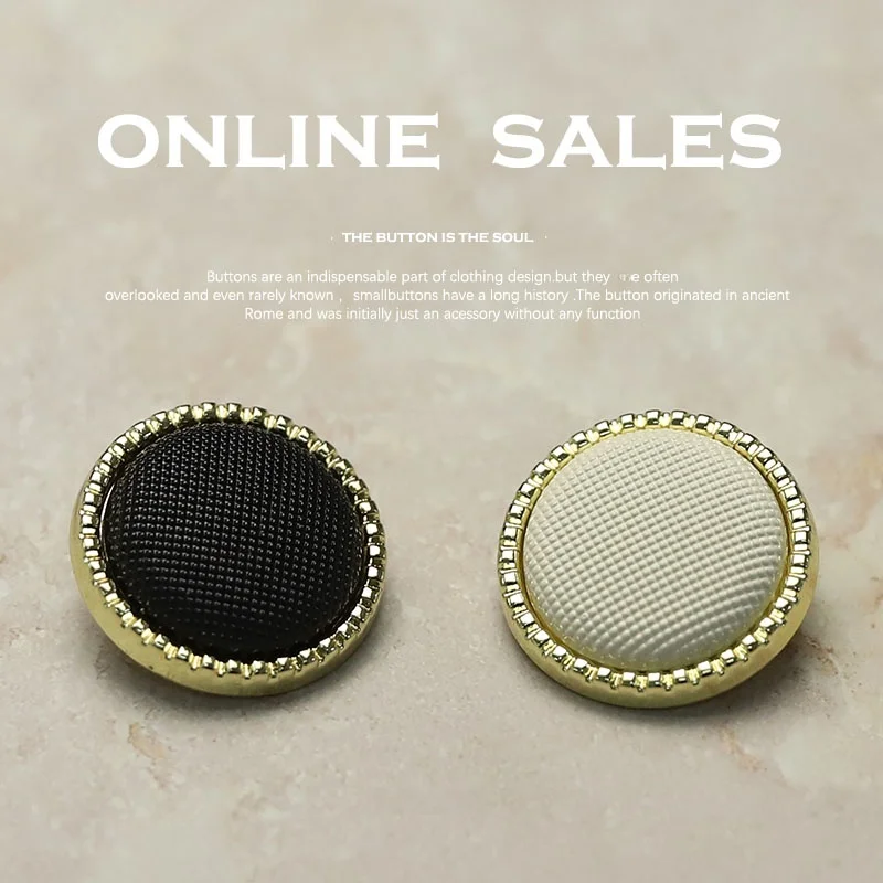 

YesArtisan Alloy Resin Button Double Sided Fabric Simulation Coat Women's Clothing Sweater Button Home Sewing DIY Accories