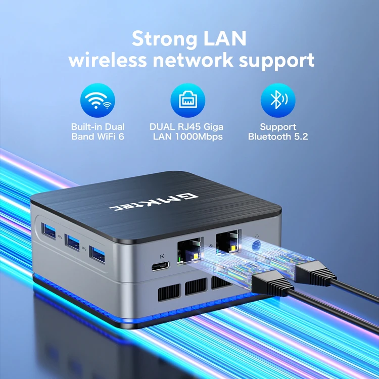 كمبيوتر GMKtec G2 Mini Windows 11 Pro Intel 12th Gen Alder Lake N100 Mini PC DDR5 12GB RAM 512GB ROM WiFi 6 BT5.2 كمبيوتر مكتبي
