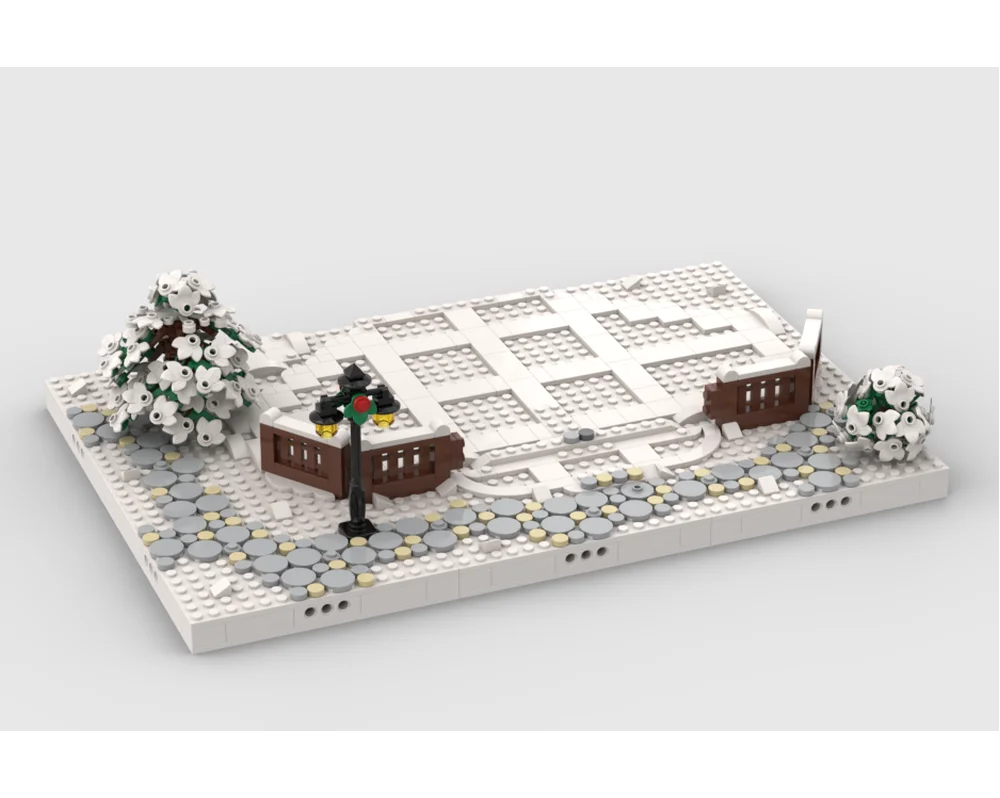 Winter Village Display Base for set 10325 10308 4056440573 10275 10267 Building Blocks DIY Creative Bricks Toy for Collector image 3