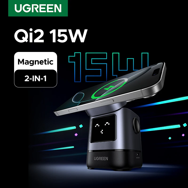 

UGREEN Uno Qi2 25W Magnetic Wireless Charger Charging Stand For iPhone 16 Pro Max/AirPods 4 For MagSafe Fast Charger