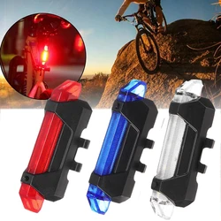 USB Rechargeable Bicycle Tail Light LED E- bike Cycling Front Rear Lamp