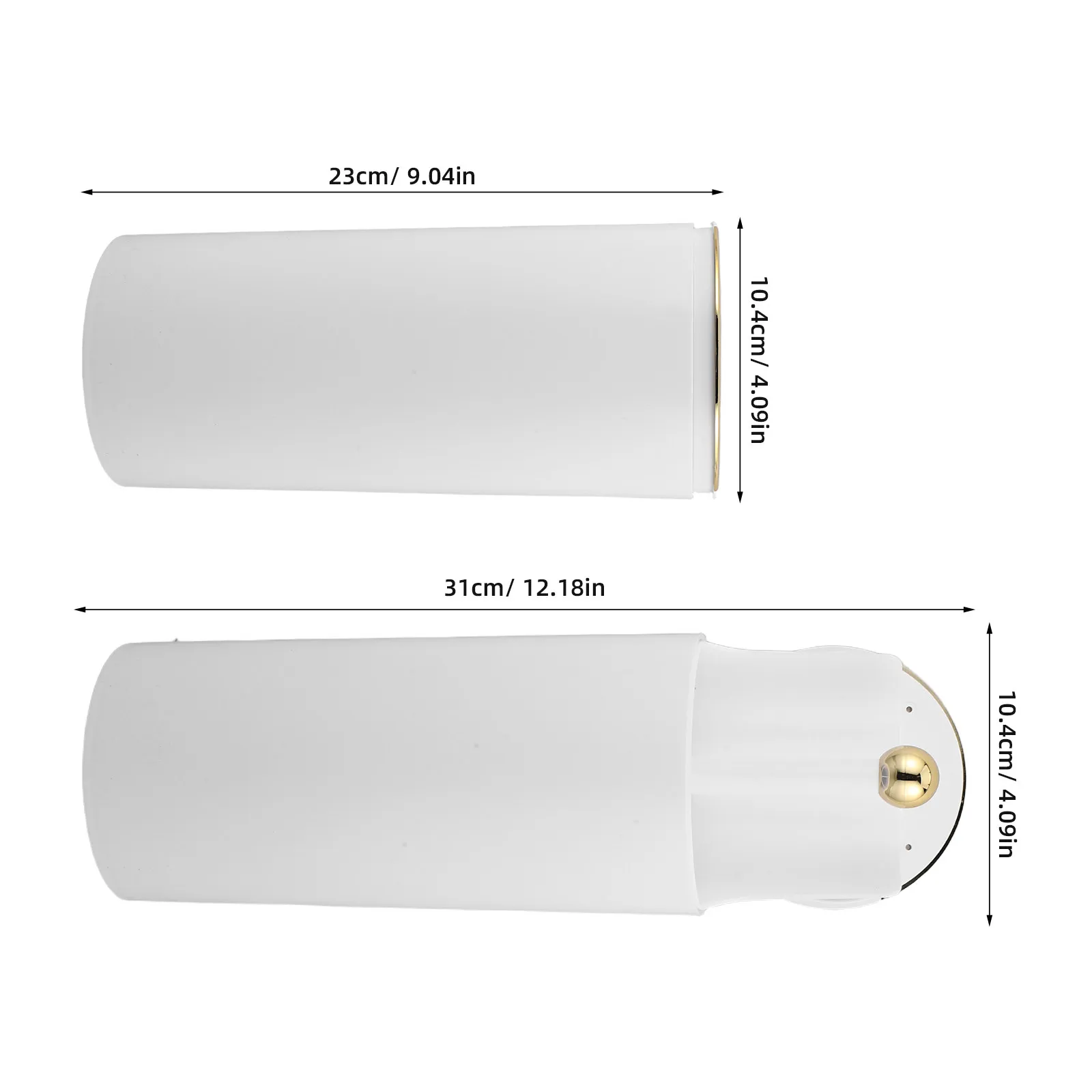 Auto Lift Makeup Brush Holder with Cover White Dustproof Brush Cup Press to Open Vanity Organizer for Bathroom Desktop