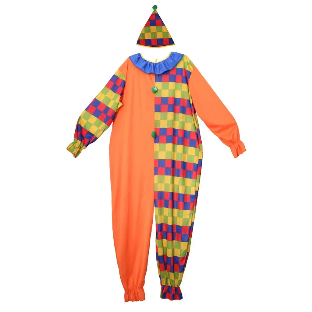 Funny Outfit Adult Clown Costume Glitter Line Dance Skirt Performance Clothes for Fancy Dress Event
