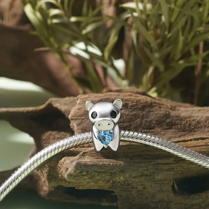 Sterling Silver Pet Footprint Charms Bracelet 5