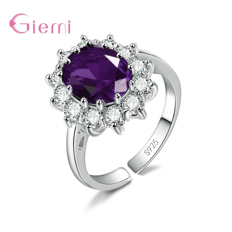 Women's 925 Silver Crystal Zircon Ring
