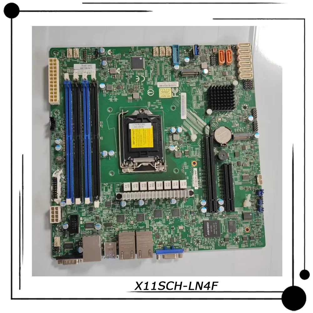 マイクロサーバー用マザーボード,X11SCH-LN4F,Intel c246,lga1151,ddr4,E-2100コアi3,E-2200,