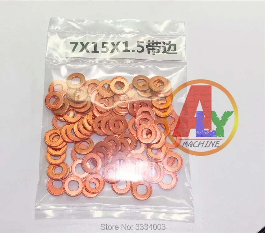 FREE SHIPPING 7x15mm/9x18mm CRIN Diesel Common Rail Injector Copper Seal Washer Gasket Ring Repair Kits