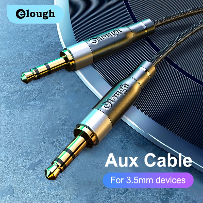 Elough 3.5mm Jack Aux Cable Male to Male Audio Cable For Car Headphone Jack to Jack 3.5 mm Speaker Cable For Samsung Xiaomi