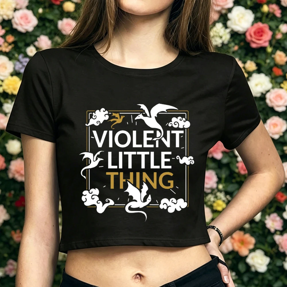 Fourth Wing cropped top girl clearance sales meme emo top tees emo scene  jojifuku gyaru graphic