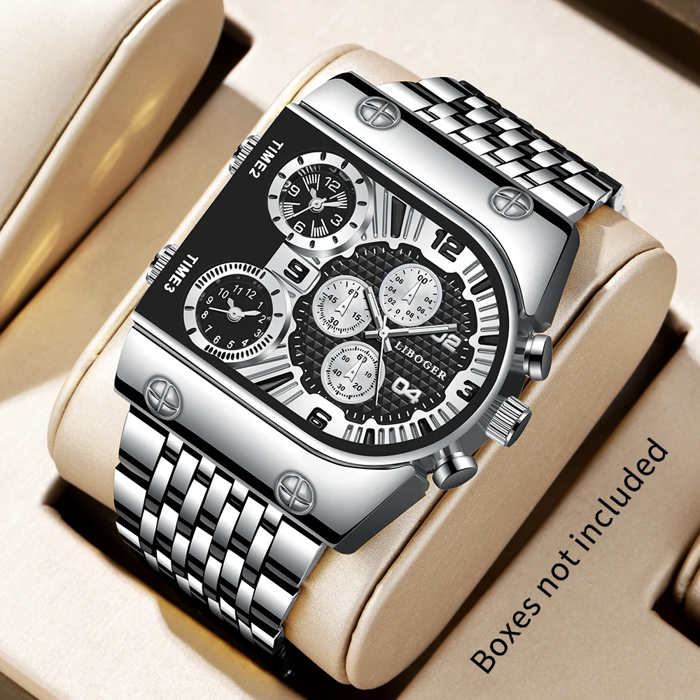 1pc Luxury Handsome Men's Watch Large Dial Quartz Watch Timer Suitable for Daily Wear and Holiday Gifts
