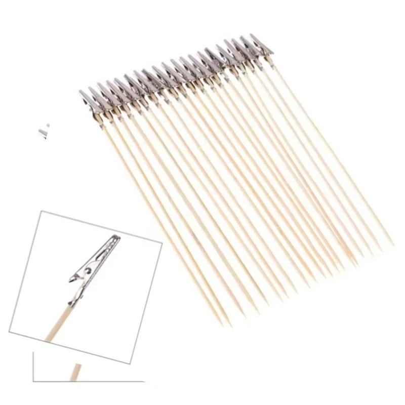 

652F 20Pieces and Metal Alligators Clip Set with Stand for Hobby Model Building and DIY Crafts