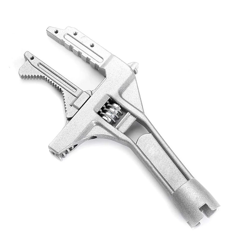 Plumbing Wrench Movable Spanner Bathroom Kitchen Handheld Faucet Repair Plumber Assembly Tool Golden/Helical tooth