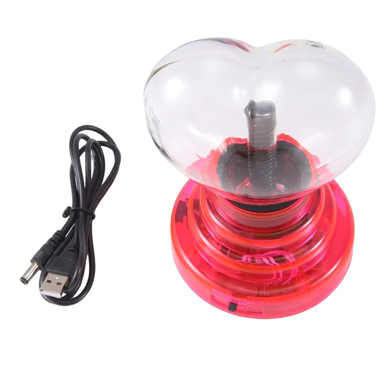 -September Plasma Ball Heart Shaped Light 4In Touch Activated, Valentine Gift,USB Cable Or Battery Powered,Gifts For Kid And Adu
