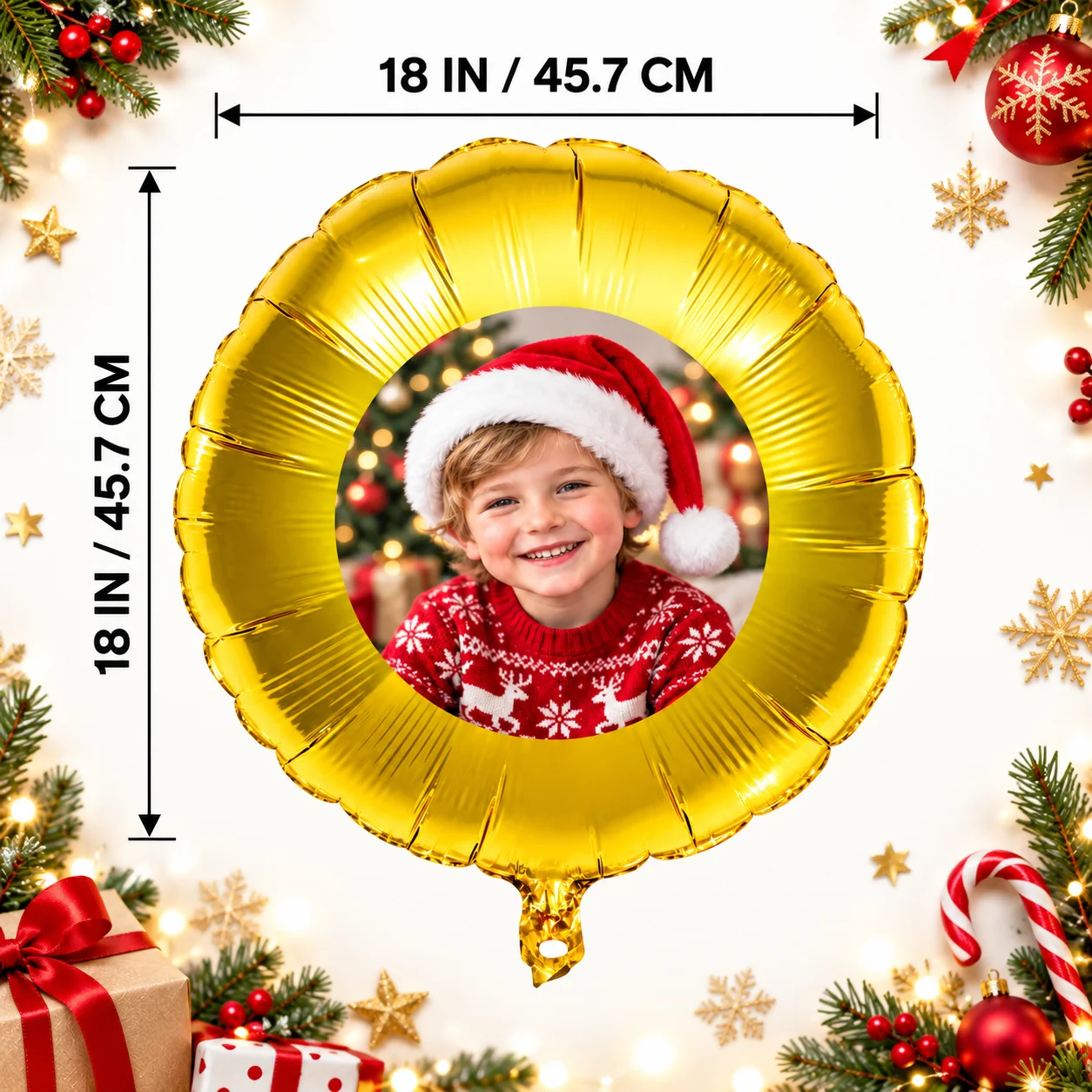 Custom Foil Balloon with Custom Sticker Christmas Decoration 1 Balloon 1 Sticker Multi-Specification for Party Decor