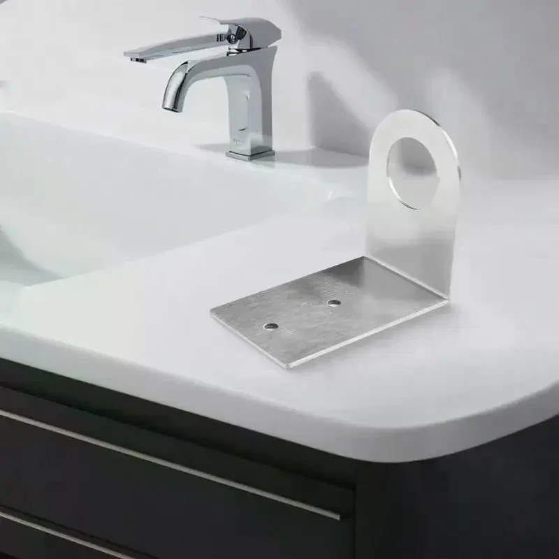 Stainless Steel Wall Mounted Organizer: No Drilling Bathroom Liquid Hand Soap Holder Dispenser Rack